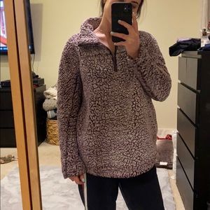 Purple fleece pullover